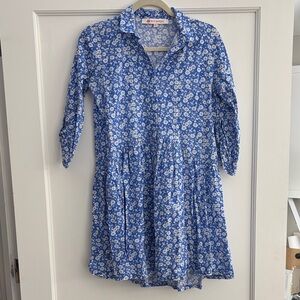 Charming Blue Floral Kids Dress